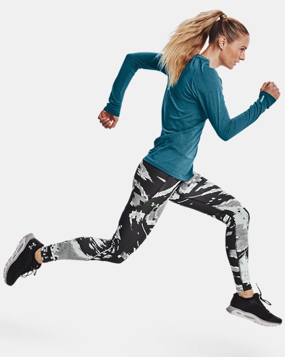 Women's UA OutRun the Storm Tights, Gray, pdpMainDesktop image number 4